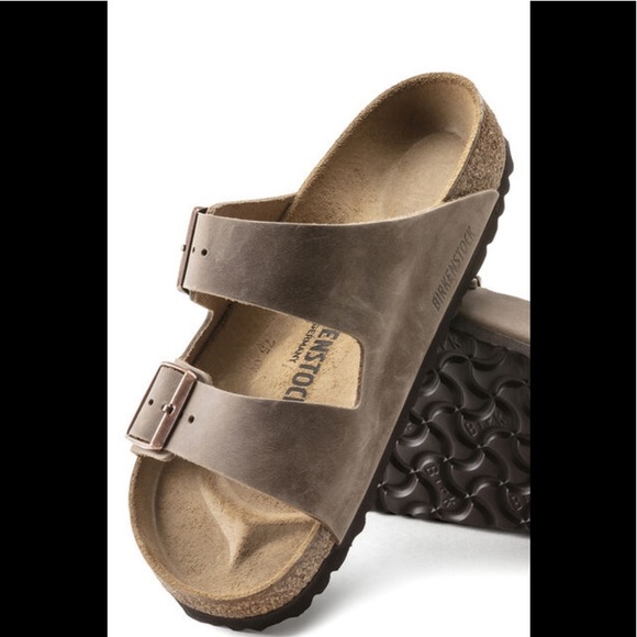 Birkenstock Arizona Oiled Leather Tobacco Brown Sandals Size 10 - Picture 2 of 12